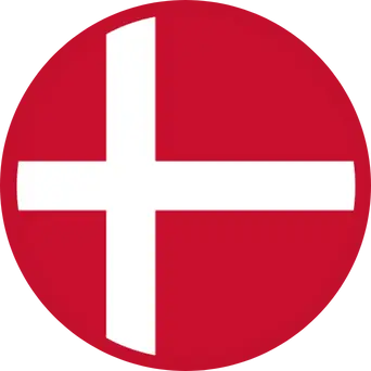 Denmark flag icon in bold red and white colors, used for representing Danish identity and culture on Denmark Private Tours website.